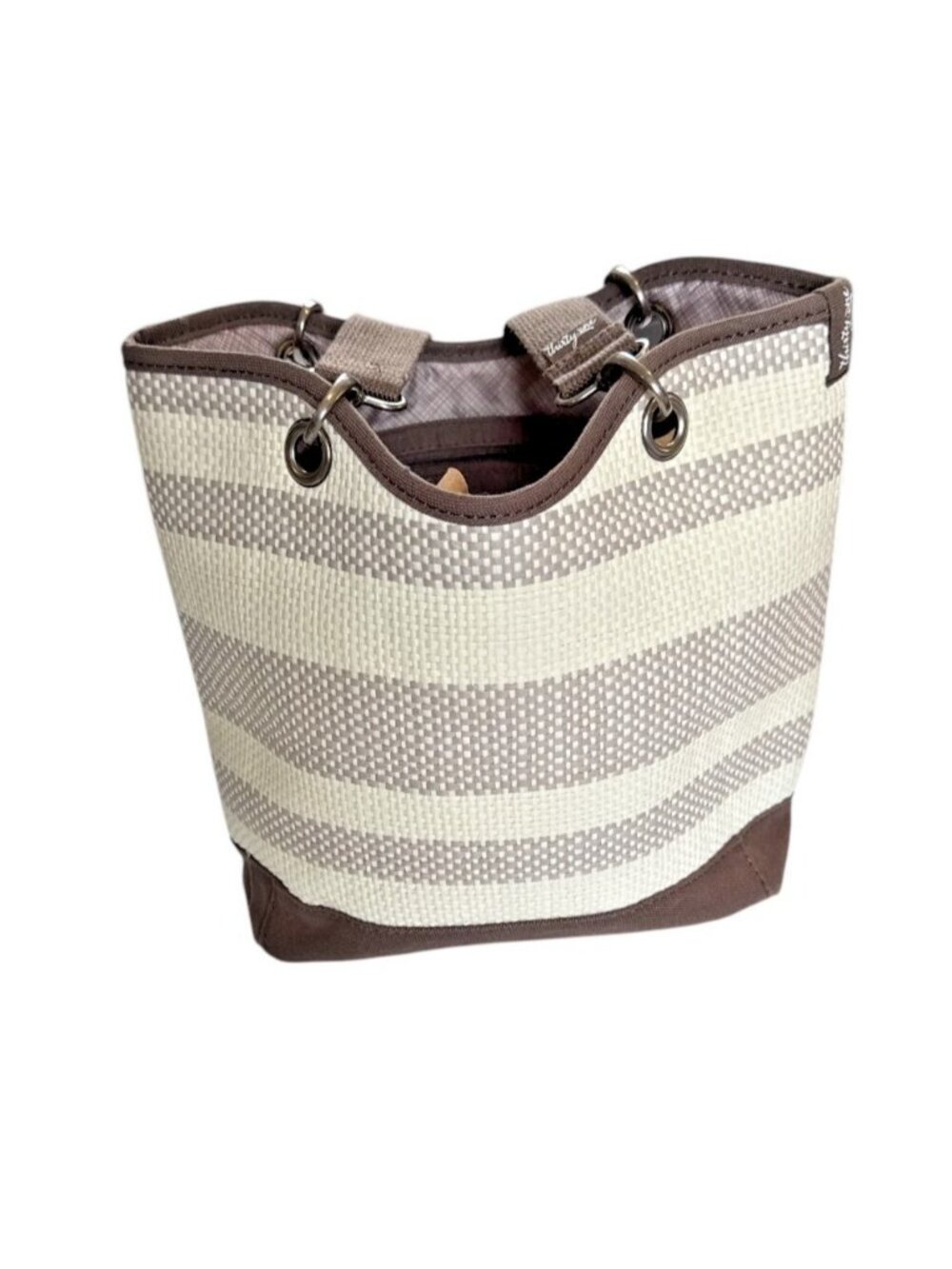 Thirty One 31 Canvas Crew Woven‎ Straw Purse